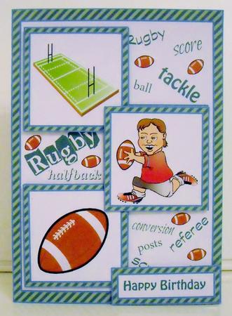 Three Squares - Rugby by Pam Stubley