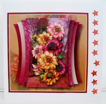 Dahlias - Curved Layers Card Mini Kit by Pam Stubley
