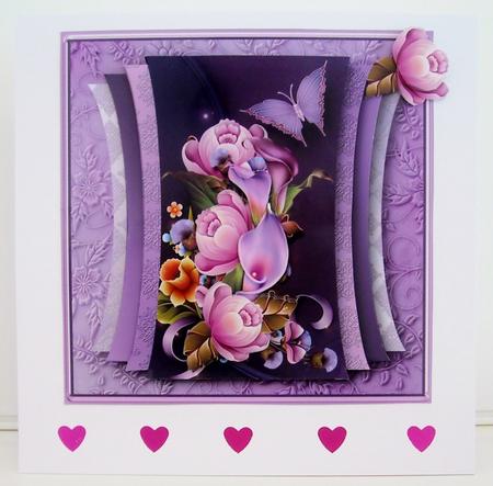 Fantasy Flowers - Curved Layers Card Mini Kit by Pam Stubley