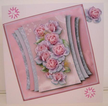 Frosted Roses - Curved Layers Card Mini Kit by Pam Stubley