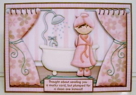 A Mucky Card! Card Front and Decoupage by Pam Stubley
