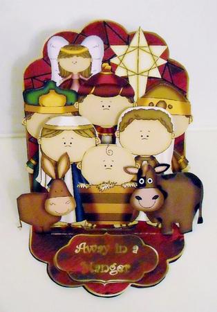 Childrens Nativity - 3D Le Grand Easel Kit by Pam Stubley