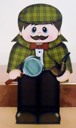 3D on the Shelf Card Kit - Little Detective Chase Hunter by Pam Stubley