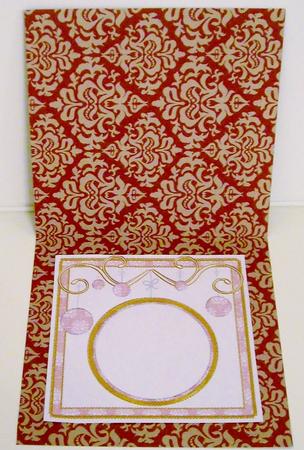 Pink Diddy Flakes Christmas Bauble 8in Insert Panel by Pam Stubley