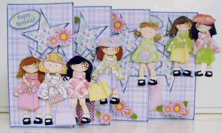 4-fold Card Kit - Shopping Pals by Pam Stubley