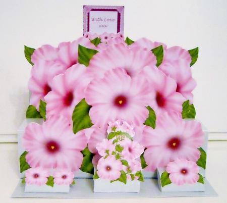 Petunia Pink Perfection 3D A4 Giant Easel Card Kit by Pam Stubley