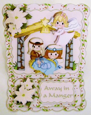 Away in a Manger Christmas Easel Card Kit by Pam Stubley