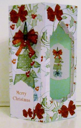 Tower Card - Christmas Trees and Bows by Pam Stubley