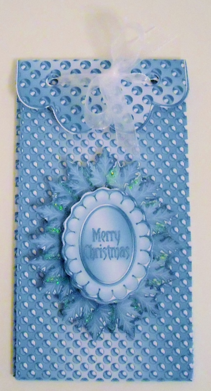 Frosty Snowflakes, Gift Envelope with Christmas Decoupage by Pam Stubley