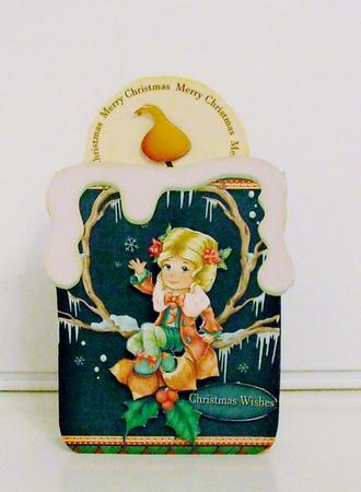 Candle Shape Card Hazelnuts 685 by Pam Stubley