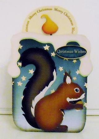 Candle Shape Card Squirrel 698 by Pam Stubley