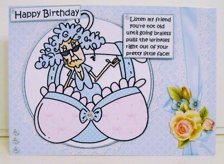 Stella About Going Braless Quick Card by Pam Stubley