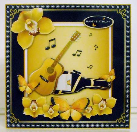 Music Lovers Classic Guitar Birthday by Pam Stubley