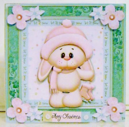Adorable Bunny in Pink 8x8 Mini Kit by Pam Stubley