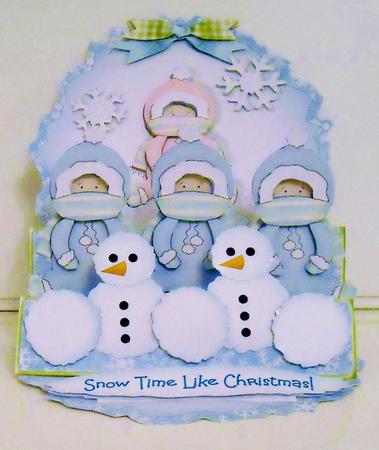 Easel Stepper 3D Card Kit - Snow Babies by Pam Stubley