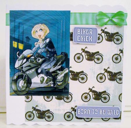Biker Chick Night Pyramid by Pam Stubley