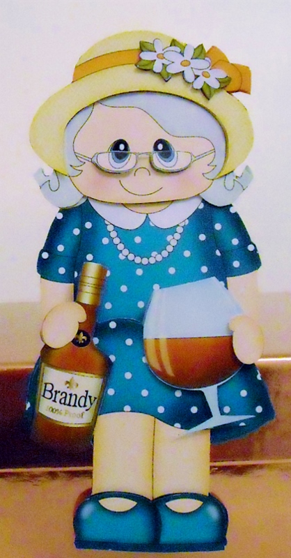 3D on the Shelf Card Kit - Gossip Galz - Brandy Bertha by Pam Stubley