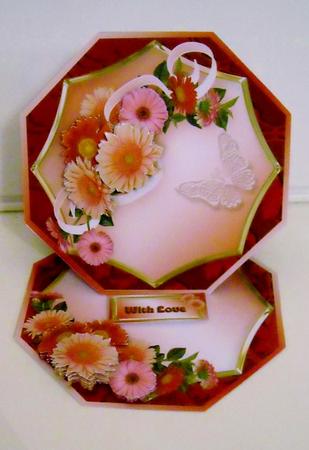 Gerberas Octagonal Easel Mini Kit by Pam Stubley