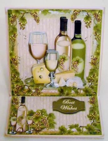 Wine and Cheese Party Easel Card Kit by Pam Stubley