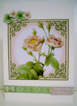 Vintage Rose 8x8 Topper & Embellishments by Pam Stubley