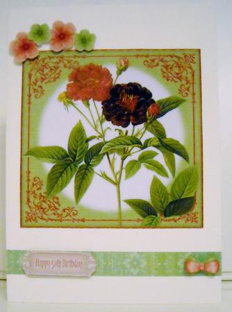 Vintage Rose 8x8 Topper & Embellishments by Pam Stubley