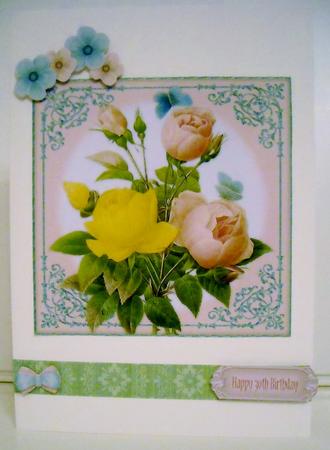 Vintage Rose 8x8 Topper & Embellishments by Pam Stubley
