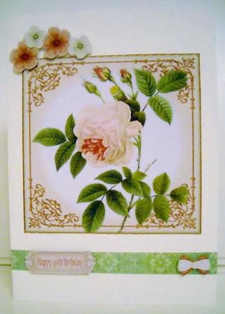 Vintage Rose 8x8 Topper & Embellishments by Pam Stubley