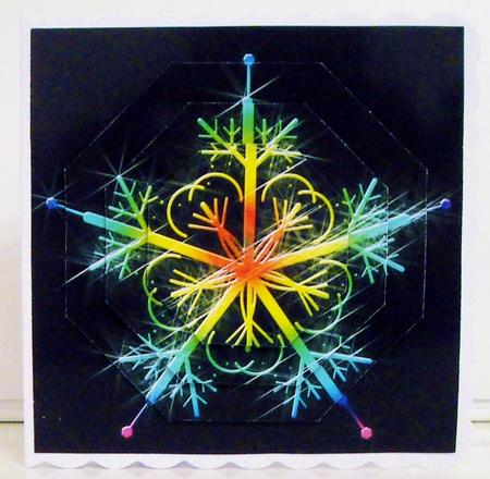 Yule Tide Magic - Fantasy Snowflake 2 + Insert & Tag by Pam Stubley