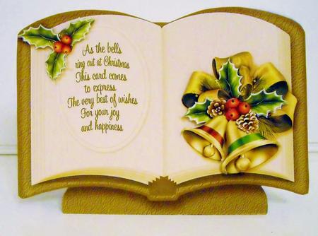 Christmas Book - Golden Bells with Holly by Pam Stubley