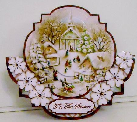 Christmas Festivities - Shaped Wobble Card Mini-kit by Pam Stubley