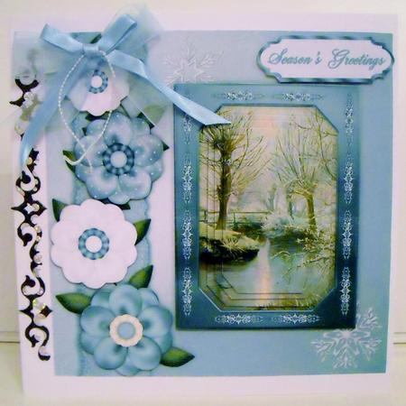 Winter Wonderland - 8" Square Card Pyramage Mini-kit by Pam Stubley