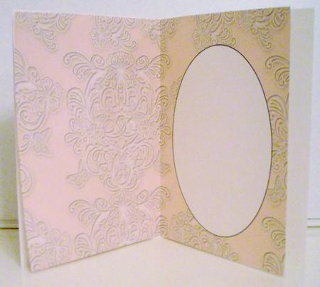 Peach Embossed Floral Butterfly Insert 1 by Pam Stubley