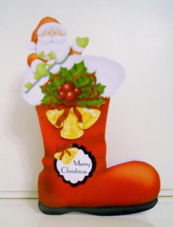 Peek-a-boo Cute Boots - Jolly Santa by Pam Stubley
