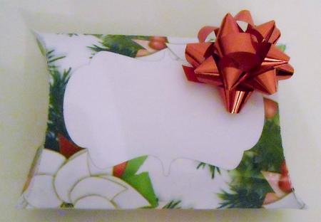 Christmas White Pointsettia Pillow Box by Pam Stubley