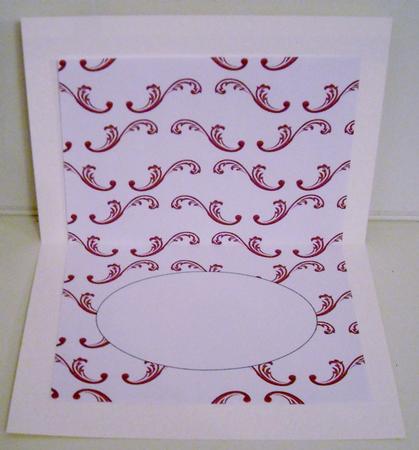 Burgundy Flourish Landscape Insert by Pam Stubley