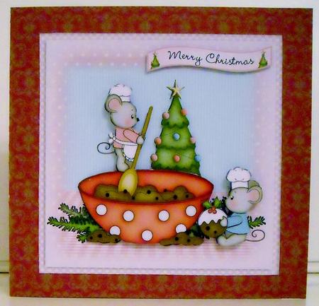 Christmas Pudding Mice Mini Kit by Pam Stubley