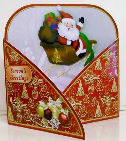 Santa's Coming - Crossover Gatefold Card Mini Kit by Pam Stubley