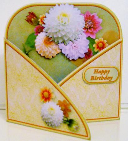 Dahlia Garden - Crossover Gatefold Card Mini Kit by Pam Stubley