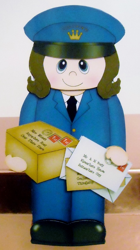 3D on the Shelf Card Kit - Little Postwoman Penny by Pam Stubley