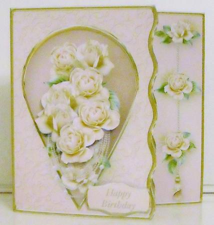 Cream Roses - Wavy Offset Card Mini Kit by Pam Stubley