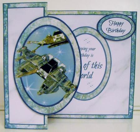 Fold Back Starship Fighter by Pam Stubley