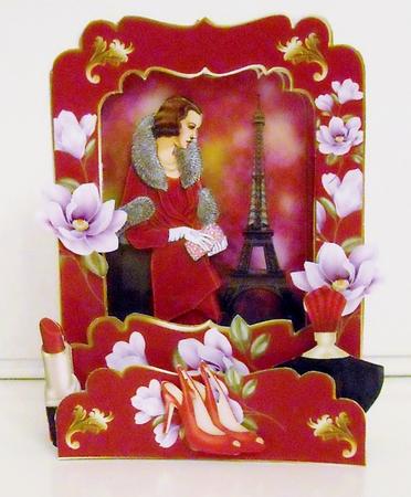 3D Accordian Spring - Evening in Paris by Pam Stubley
