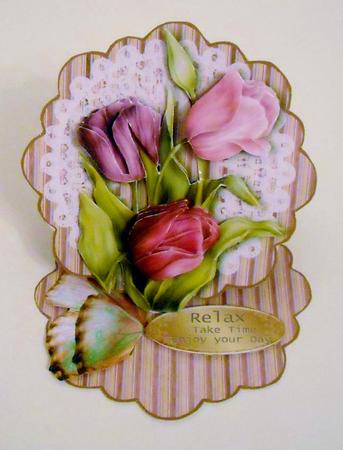 Two Lips - Scallop Flower Easel Kit by Pam Stubley
