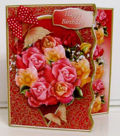 Rosey Bouquet - Wavy Offset Card Mini Kit by Pam Stubley