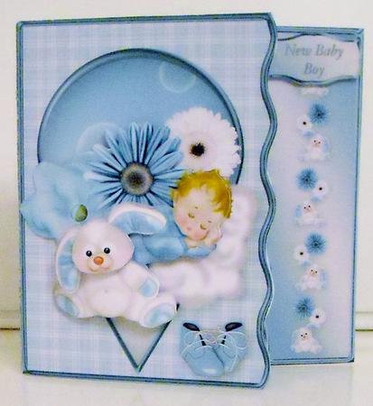 New Baby Boy - Wavy Offset Card Mini Kit by Pam Stubley