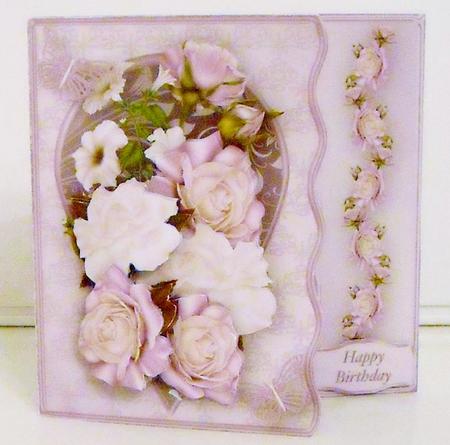 Ashes of Roses Bouquet - Wavy Offset Card Mini Kit by Pam Stubley