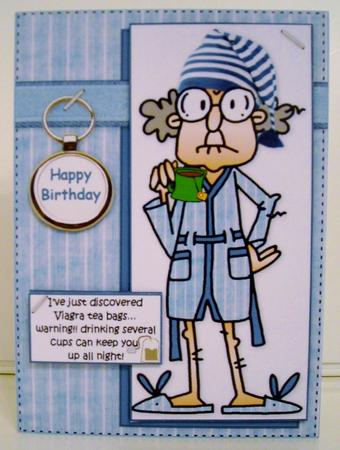 Gus Has Been Up All Night Quick Card by Pam Stubley