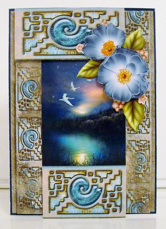 Mini Kit A5 Cardfront with Decoupage by Pam Stubley