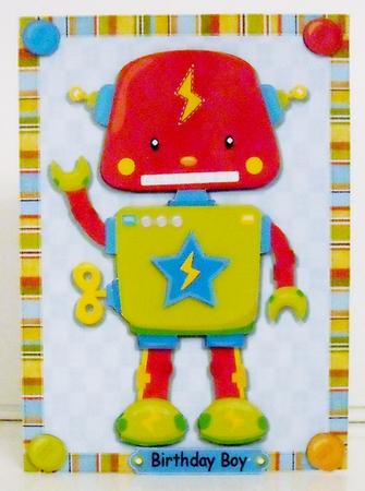 Robot with Red Face by Pam Stubley