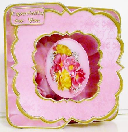 Pink Blooms Pendant Card Kit by Pam Stubley